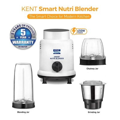 Kent Smart Nutri Blender (16067), 450 W, White Kent Smart Nutri Blender (16067), 450 W, White