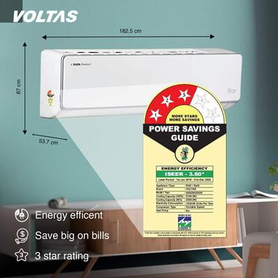 VOLTAS SPLIT AC 1.5TON INVERTER 183V CZS COPPER