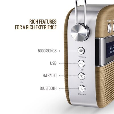 Saregama Carvaan Hindi with 5000 Preloaded Songs, FM/BT/AUX Saregama Carvaan Hindi with 5000 Preloaded Songs, FM/BT/AUX