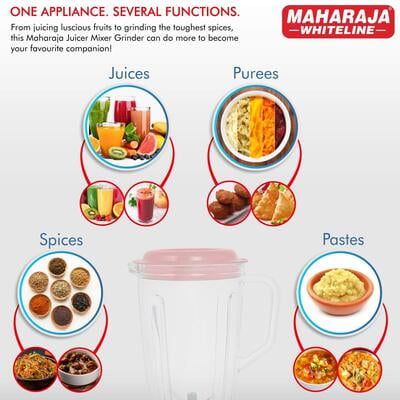 Maharaja Whiteline JX-125 ODACIO 450 W Juicer Mixer Grinder Maharaja Whiteline JX-125 ODACIO 450 W Juicer Mixer Grinder