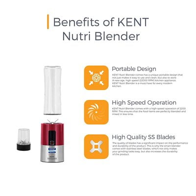 KENT Nutri Blender 300 Watt (Red) KENT Nutri Blender 300 Watt (Red)