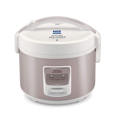 KENT Electric Rice Cooker 5-litres 700-Watt (White and Reddish Grey)