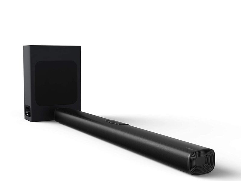 realme 2.1 Channel 100 W Bluetooth Soundbar with Wired Subwoofer realme 2.1 Channel 100 W Bluetooth Soundbar with Wired Subwoofer