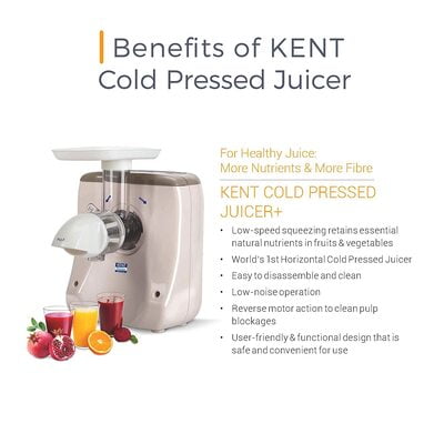 KENT 16022 800ml Cold Pressed slow Juicer Plus