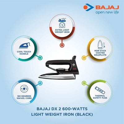 Bajaj Dry Iron DX 2 Black Bajaj Dry Iron DX 2 Black