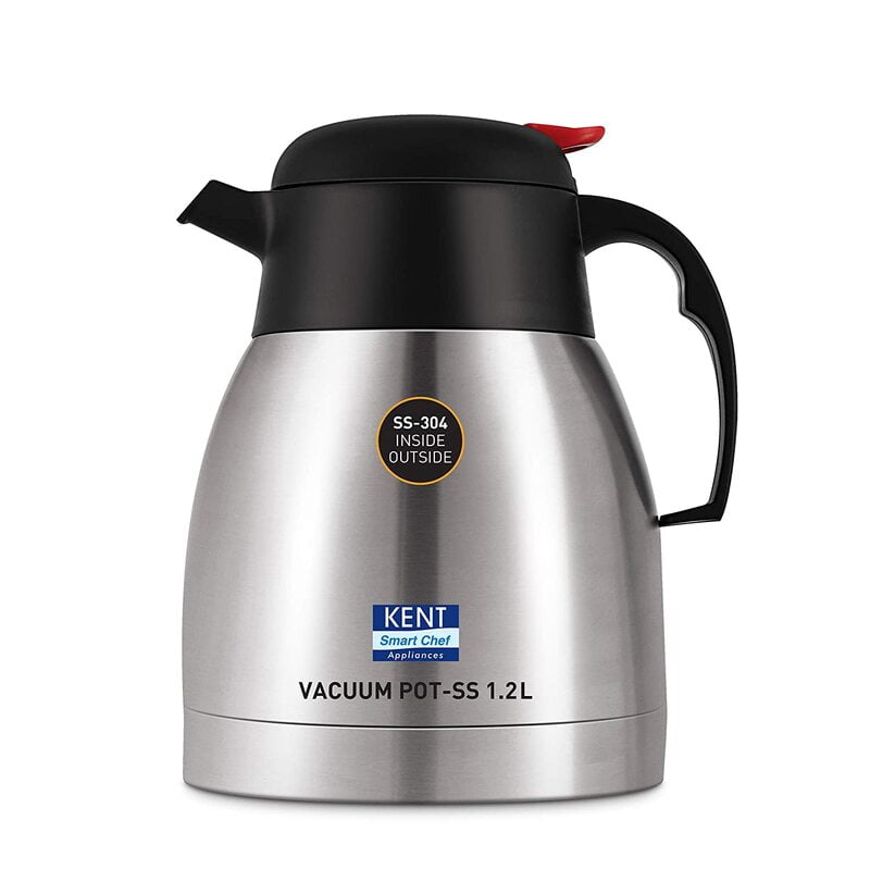 Kent Stainless Steel Vacuum Pot, 1.2 Litre, Silver