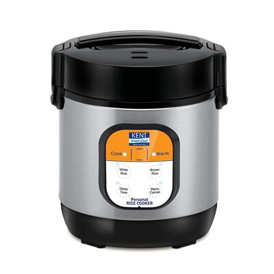 KENT Personal Rice Cooker 0.9-litres 180-Watt (Black and Silver) KENT Personal Rice Cooker 0.9-litres 180-Watt (Black and Silver)