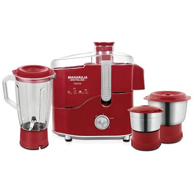 Maharaja Whiteline Desire Red Treasure 450-Watt Juicer Mixer Grinder