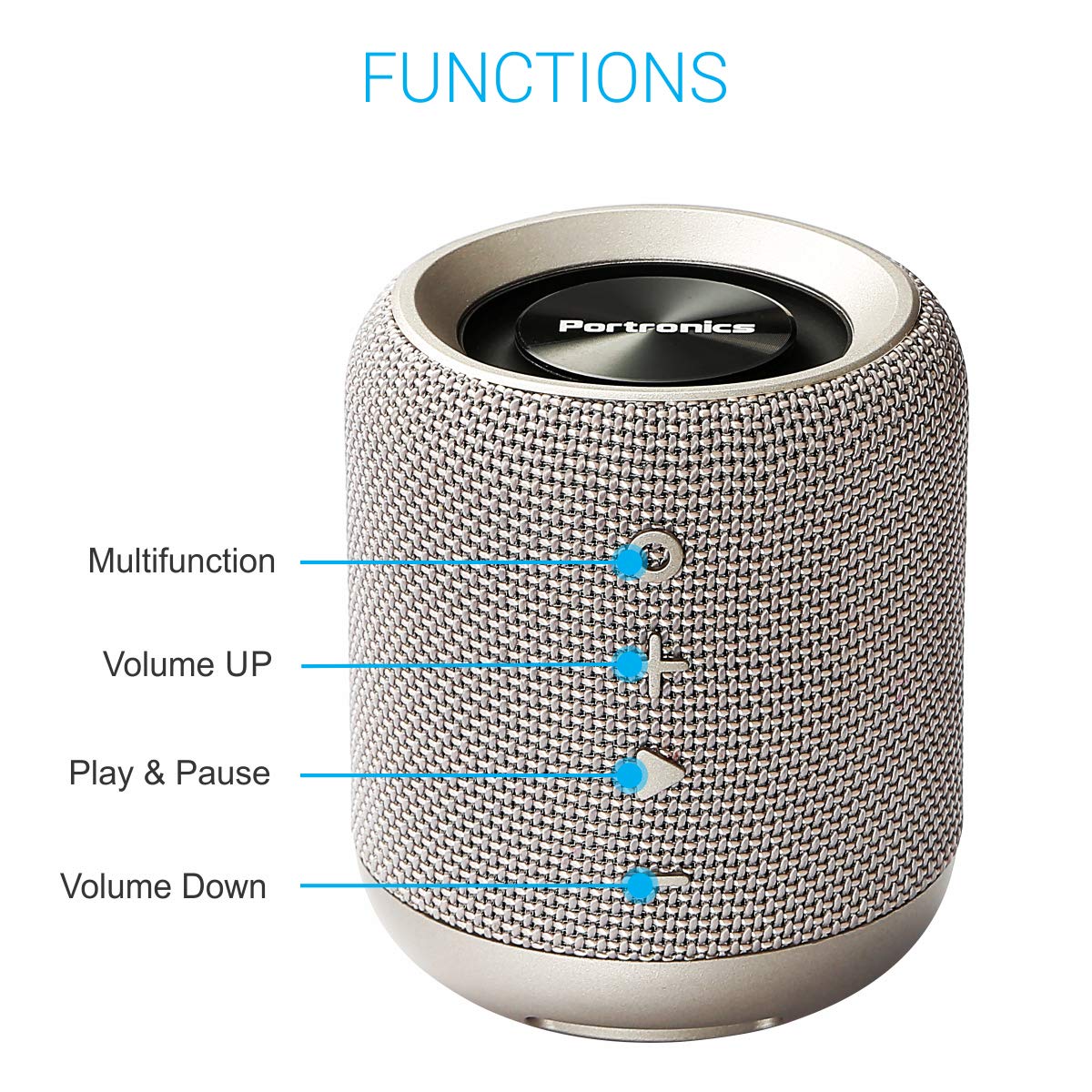 Portronics Sound Drum-Grey (POR821) Portronics Sound Drum-Grey (POR821)
