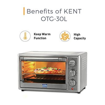 Kent OTG 30 Litre 1500-W Metallic Silver Oven Toaster Grillers