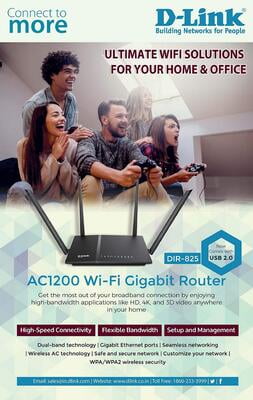 D-Link DIR-825 AC 1200 WI-FI Dual-Band Gigabit (LAN/WAN) Router D-Link DIR-825 AC 1200 WI-FI Dual-Band Gigabit (LAN/WAN) Router