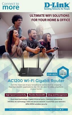 D-Link DIR-825 AC 1200 WI-FI Dual-Band Gigabit (LAN/WAN) Router