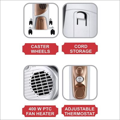 Warmex Oil Filled Radiator 11 Fin OFR With PTC Fan 2900 Watts