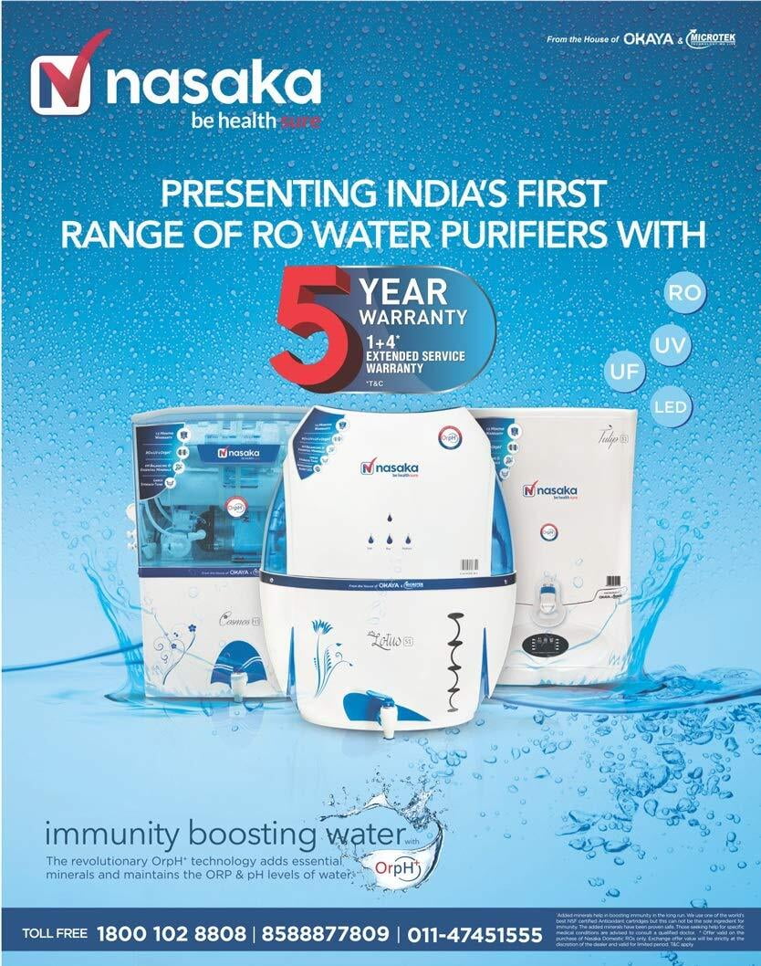 Buy Nasaka Lotus S1 13Litre RO+UV+UF+LED+ORPH Water Purifier Online On
