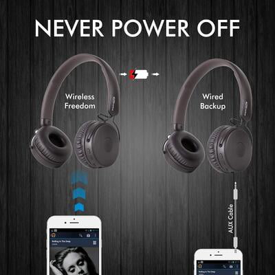 Portronics Headset Bluetooth MUFFS M With Mic & Aux Portronics Headset Bluetooth MUFFS M With Mic & Aux