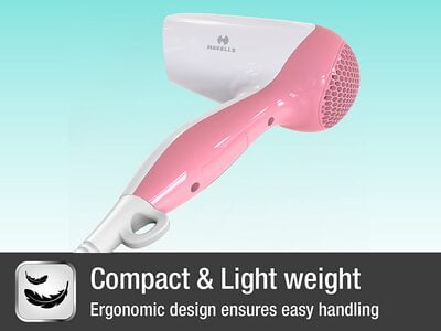 HAVELLS HAIR DRYER PINK HD3101 1200W HAVELLS HAIR DRYER PINK HD3101 1200W