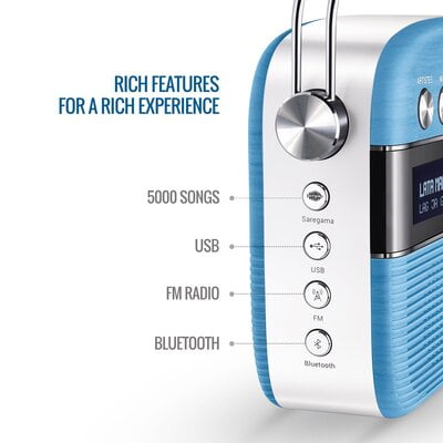 Saregama Carvaan Hindi with 5000 Preloaded Songs, FM/BT/AUX Saregama Carvaan Hindi with 5000 Preloaded Songs, FM/BT/AUX