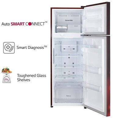 LG Refrigerator 284 litres Convertible Fridge Auto Smart Connect™T302RSCY LG Refrigerator 284 litres Convertible Fridge Auto Smart Connect™T302RSCY
