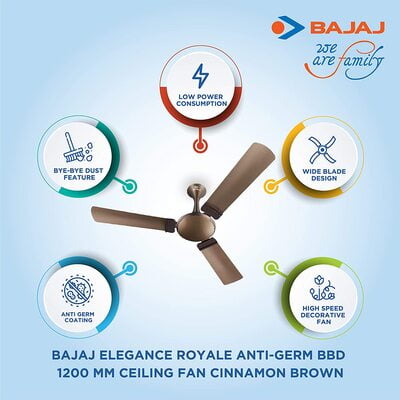 Bajaj Elegance Royale Anti-Germ BBD 1200mm Ceiling Fan