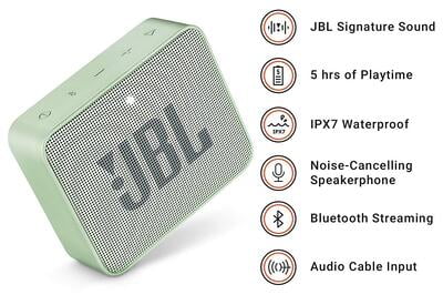 JBL GO2 Grab & Go Portable Bluetooth Speaker with Mic JBL GO2 Grab & Go Portable Bluetooth Speaker with Mic