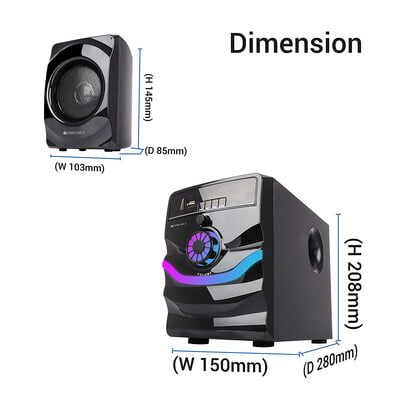 Zebronics Zeb Rainbow 4.1 Channel Multimedia Speaker Zebronics Zeb Rainbow 4.1 Channel Multimedia Speaker