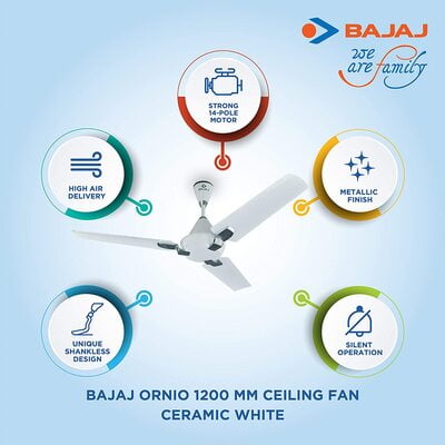 Bajaj ORNIO 65-Watt 1200mm Ceiling Fan Bajaj ORNIO 65-Watt 1200mm Ceiling Fan