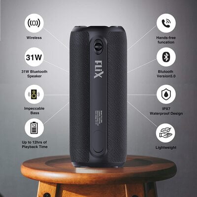 Flix Tripper 31W Dual Equalizer BT 5.0 Speaker With TWS Function Flix Tripper 31W Dual Equalizer BT 5.0 Speaker With TWS Function