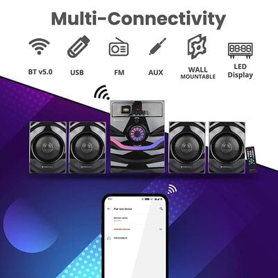 Zebronics Zeb Rainbow 4.1 Channel Multimedia Speaker Zebronics Zeb Rainbow 4.1 Channel Multimedia Speaker
