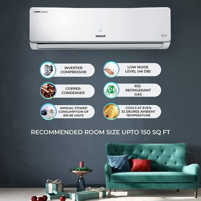 Voltas 1.5 Ton 185V SZS(R32) 5 Star Inverter Split AC Voltas 1.5 Ton 185V SZS(R32) 5 Star Inverter Split AC