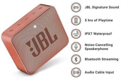 JBL GO2 Grab & Go Portable Bluetooth Speaker with Mic