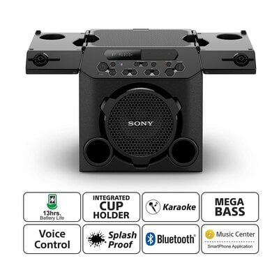 Sony GTK-PG10 Portable Party Speaker with Integrated Cup Holders