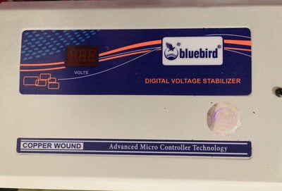 BLUE BIRD 4KVA COPPER STABILIZER BLUE BIRD 4KVA COPPER STABILIZER