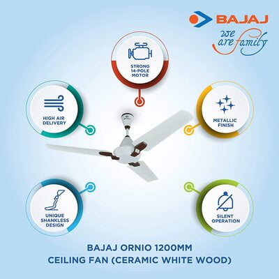 Bajaj ORNIO 65-Watt 1200mm Ceiling Fan Bajaj ORNIO 65-Watt 1200mm Ceiling Fan