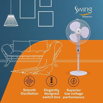 Havells Swing 400mm Pedestal Fan with Double ball Bearing Havells Swing 400mm Pedestal Fan with Double ball Bearing