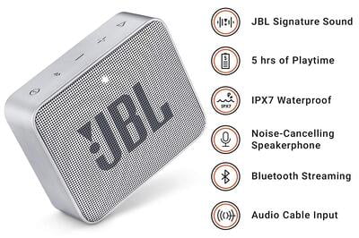 JBL GO2 Grab & Go Portable Bluetooth Speaker with Mic JBL GO2 Grab & Go Portable Bluetooth Speaker with Mic