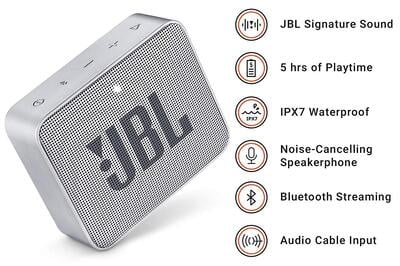 JBL GO2 Grab & Go Portable Bluetooth Speaker with Mic