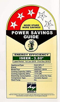 Voltas Inverter Split AC 123V CZTT(R32) 1 Ton 3 Star Voltas Inverter Split AC 123V CZTT(R32) 1 Ton 3 Star