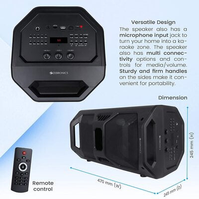 Zebronics Zeb-Space Deck BT Portable Speaker Zebronics Zeb-Space Deck BT Portable Speaker