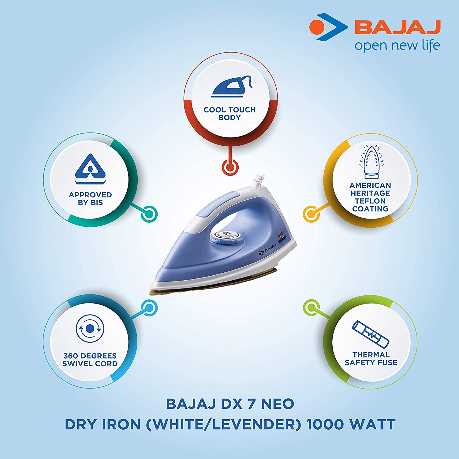 BAJAJ DRY IRON DX7 NEO BAJAJ DRY IRON DX7 NEO