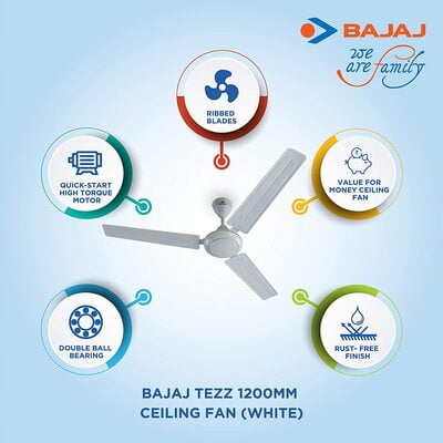 BAJAJ FAN 1200MM TEZ WHITE