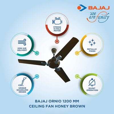 Bajaj ORNIO 65-Watt 1200mm Ceiling Fan Bajaj ORNIO 65-Watt 1200mm Ceiling Fan