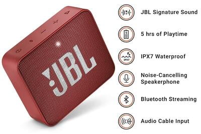 JBL GO2 Grab & Go Portable Bluetooth Speaker with Mic