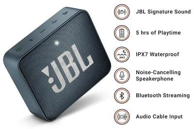 JBL GO2 Grab & Go Portable Bluetooth Speaker with Mic JBL GO2 Grab & Go Portable Bluetooth Speaker with Mic