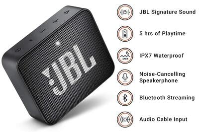 JBL GO2 Grab & Go Portable Bluetooth Speaker with Mic