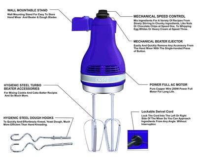 Orpat OHM 217 200-Watt Hand Mixer