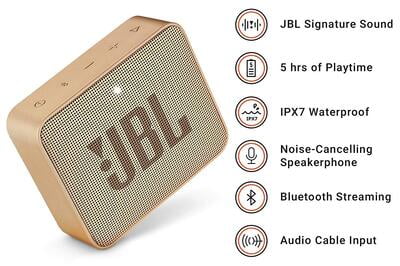 JBL GO2 Grab & Go Portable Bluetooth Speaker with Mic