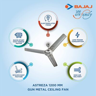 Bajaj Astreza 68-Watt 1200mm Ceiling Fan Bajaj Astreza 68-Watt 1200mm Ceiling Fan