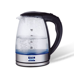 KENT Elegant Electric Glass Kettle (Silver) KENT Elegant Electric Glass Kettle (Silver)