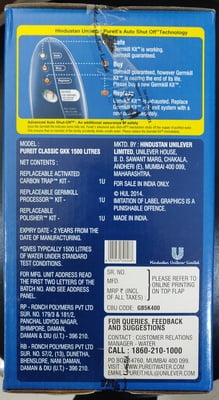 Pureit Germ Kill Kit for 23L Classic and Autofill 1500Ltr MRP560
