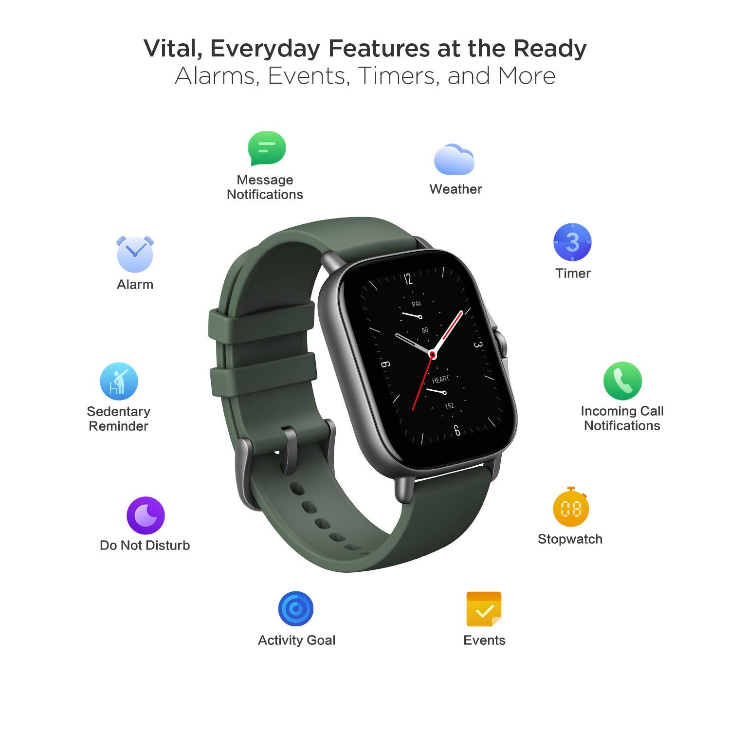 Amazfit GTS 2e Smartwatch, SpO2 & StressMonitor, 1.65 Always-on AMOLED Display,Built-in GPS, Built-in Alexa,14-Day BatteryLife, 90+ Sports Models, 50+ Watch Faces